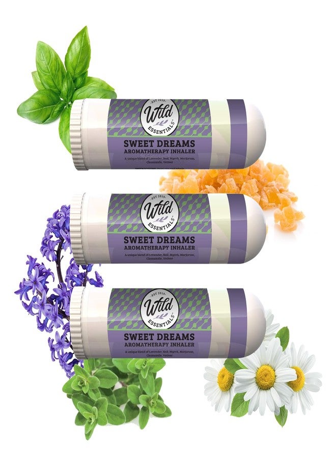 mEssentials Wild Essentials 3 Pack of Sweet Dreams Aromatherapy Nasal Inhalers Made with Essential Oils to Help with Relaxation and Sleep - Image 1